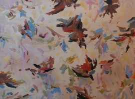 Appraisal: David Aspden - Landscape with Birds oil on board signed