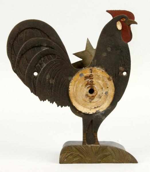 Appraisal: Cast Iron Figural Rooster Shooting Target Description Working This is