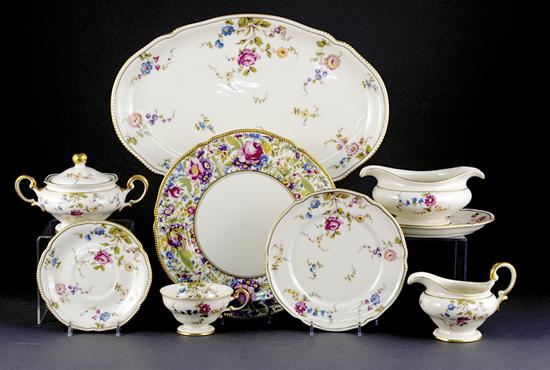 Appraisal: Castleton porcelain dessert service Sunnyville pattern comprising plates Dia teacups