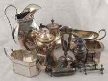 Appraisal: A quantity of silver plate including a th cent argyle