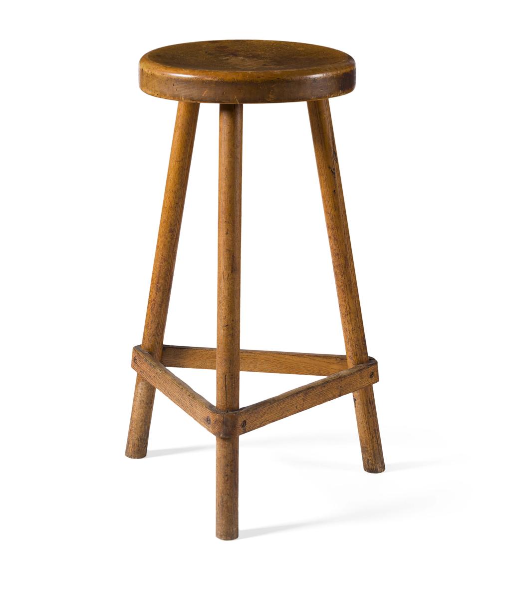 Appraisal: CHARLES RENNIE MACKINTOSH - BEECH HIGH STOOL CIRCA the circular