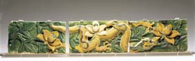 Appraisal: PAIR MING DRAGON TILES Pair large and very finely modeled