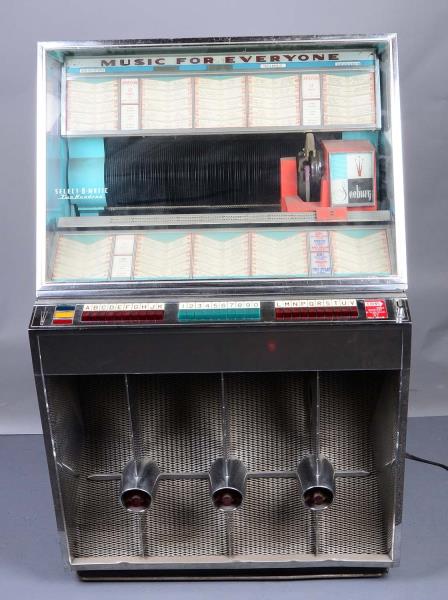 Appraisal: Multi-Coin Seeburg Model Phonograph Jukebox This Seeburg Select-O-Matic offers selections