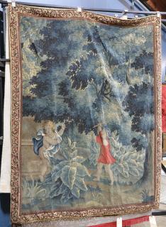 Appraisal: th th Century French Verdure tapestry with juvenile figures '