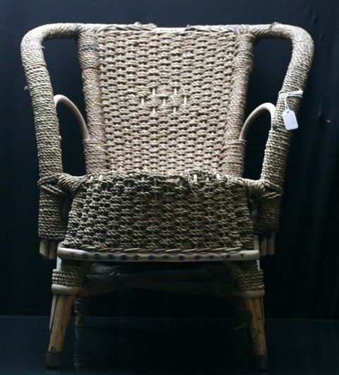 Appraisal: An Edwardian child's cane armchair