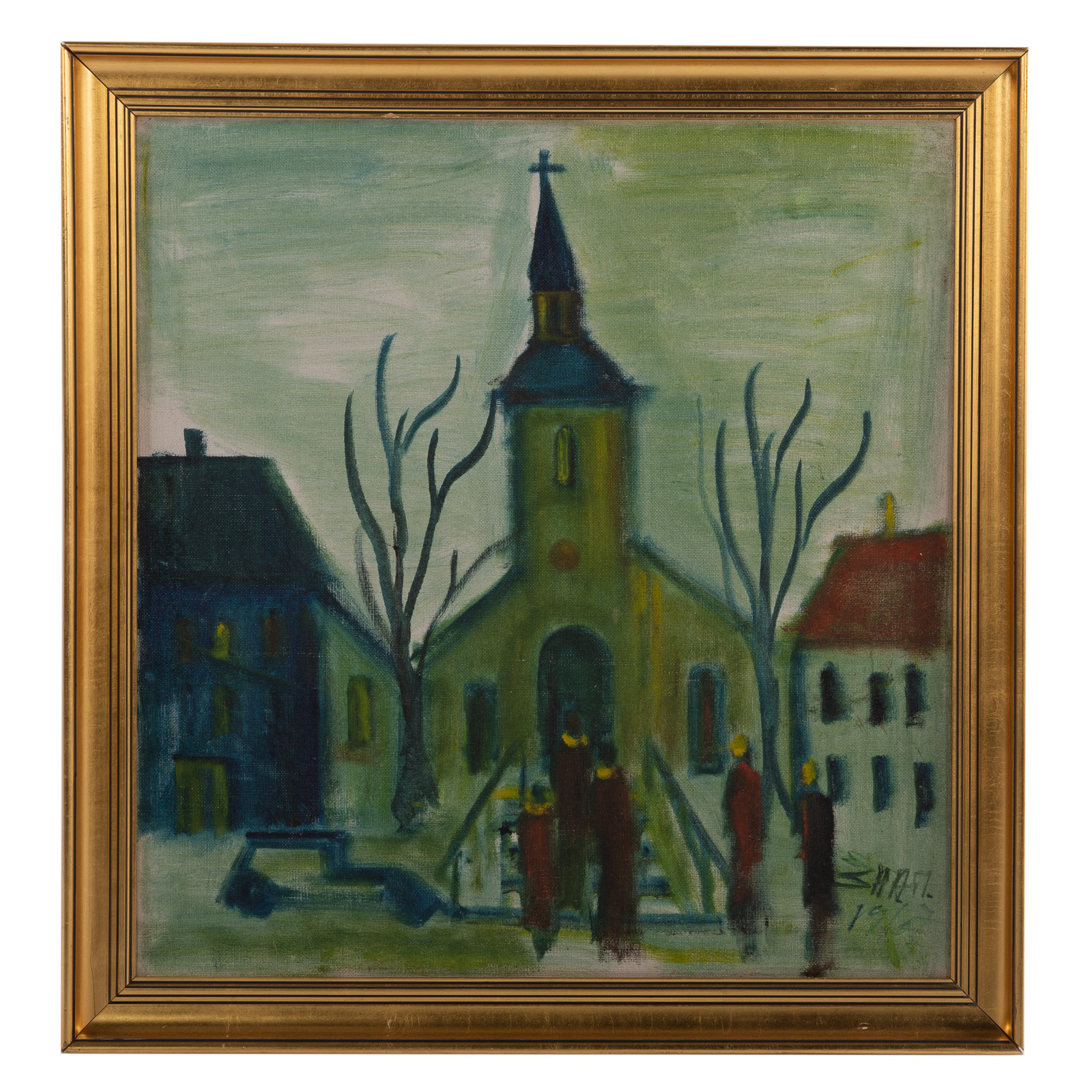 Appraisal: KIRKE CHURCH IN LANDSCAPE OIL Russian th century Oil on