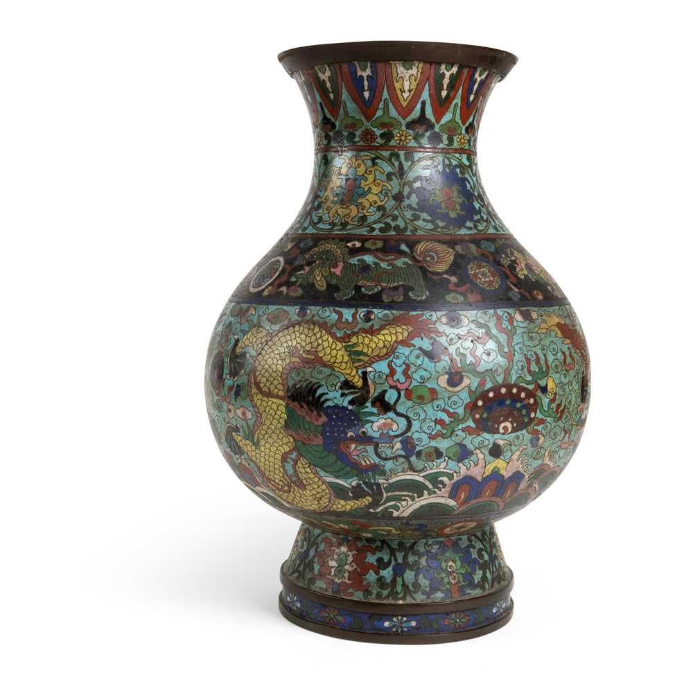 Appraisal: LARGE JAPANESE CLOISONNE 'DRAGON' VASE EDO TO MEIJI PERIOD TH