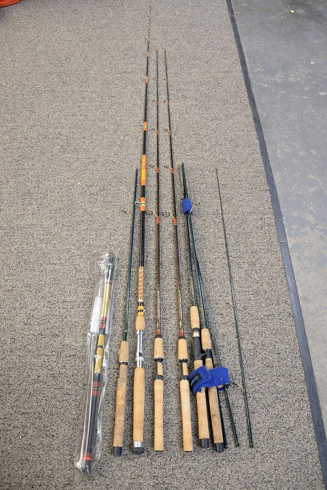 Appraisal: Six piece lot of Graphite spinning rods to include Fenwick