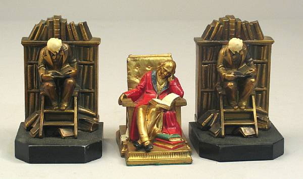 Appraisal: Decorative Mid- th century bookends An accumulation of mid th