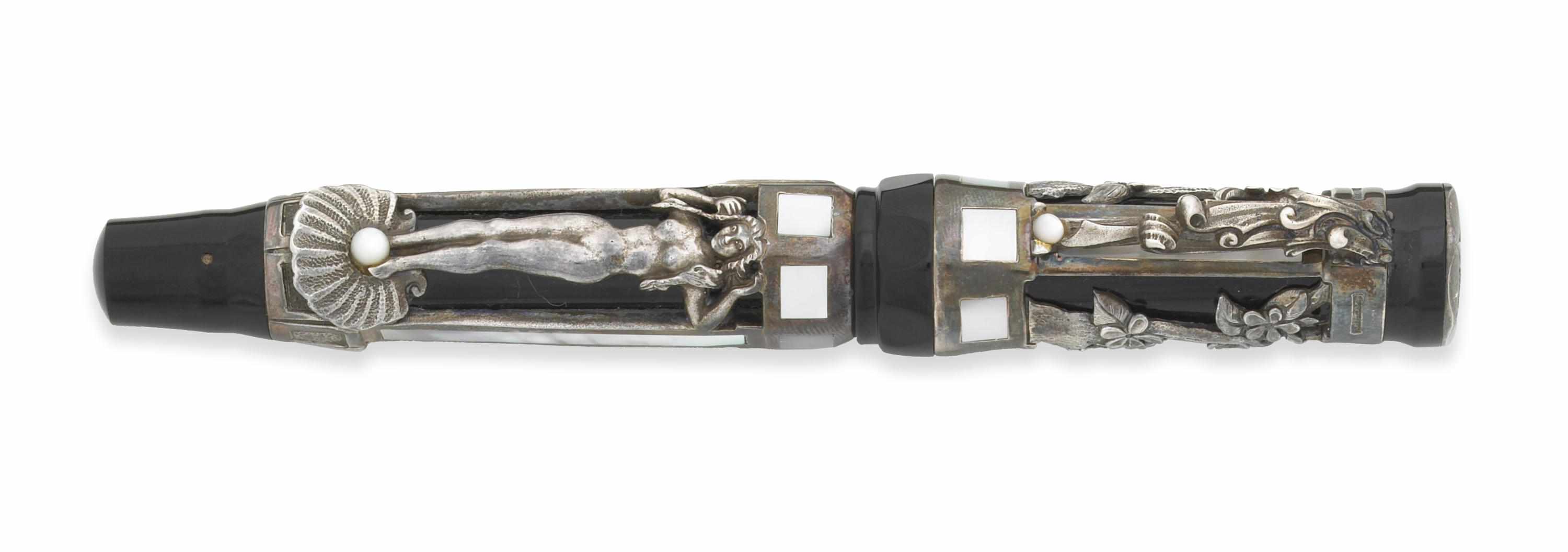 Appraisal: MONTEGRAPPA Aphrodite Fountain Pen Limited Edition Black resin with Mother-of-pearl