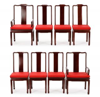 Appraisal: Eight Style of James Mont for Baker Dining Chairs Style