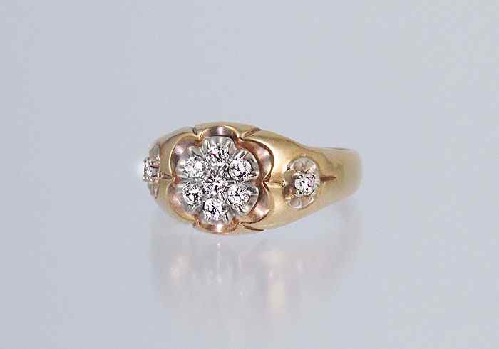 Appraisal: K GOLD MAN'S CTW DIAMOND RING K yellow gold ring