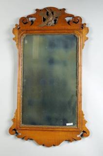 Appraisal: Chippendale Style Tiger Maple Mirror Chippendale style tiger maple mirror