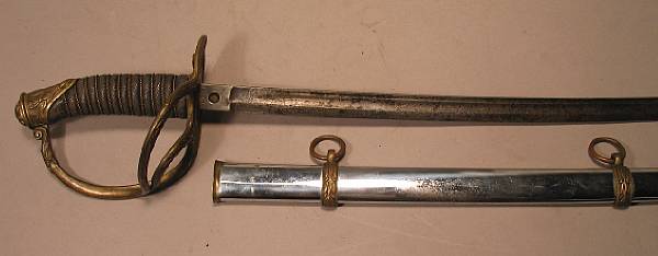 Appraisal: A U S Model cavalry officer's saber Curved inch blade