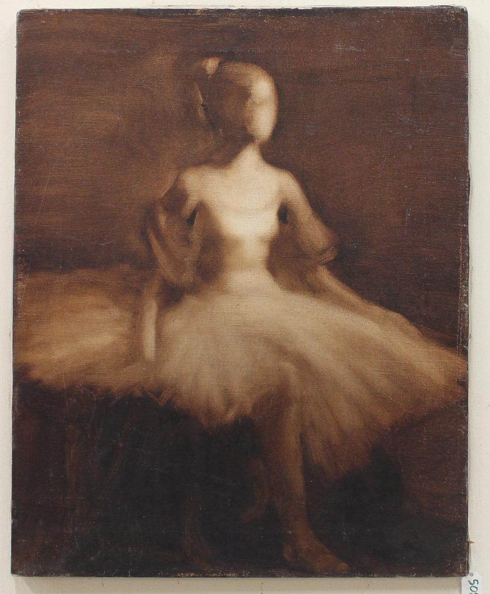 Appraisal: BALLET DANCER OIL ON CANVAS unsigned third quarter of the