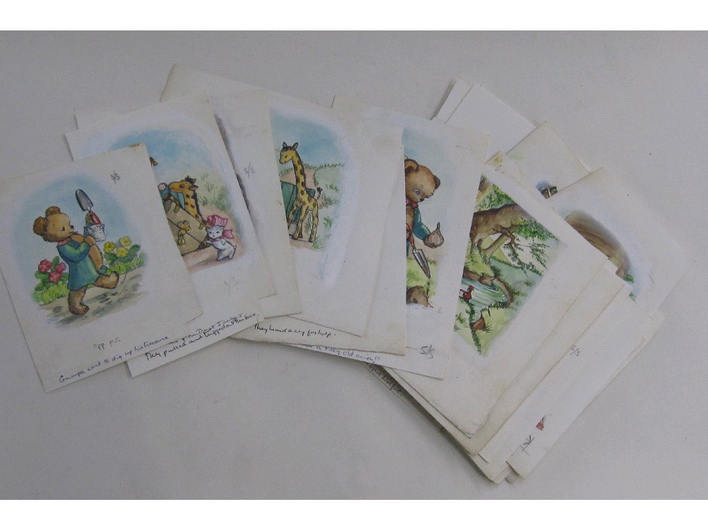 Appraisal: Lot comprising twenty eight original watercolour illustrations from The Animal