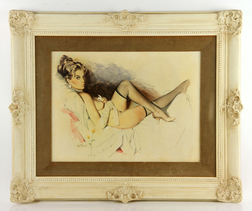 Appraisal: - Willis Reclining Nude Pastel Fritz Willis American - reclining