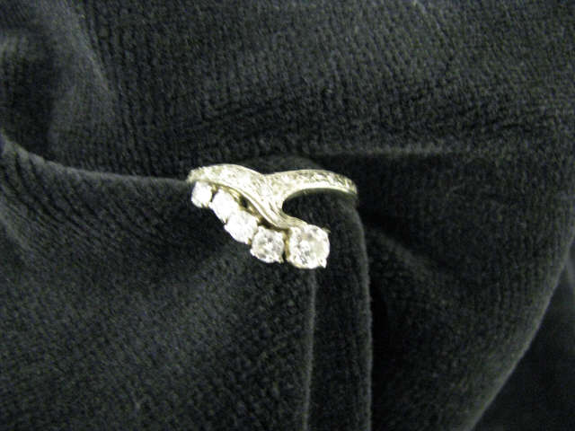 Appraisal: Diamond Ring diamonds totaling carats in k white gold with