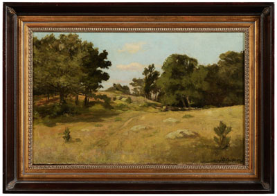 Appraisal: John Noble Barlow Rhode Island - Landscape with Boulders in