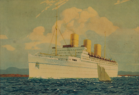 Appraisal: CANADIAN PACIFIC LINE Empress of Britain Color lithographed print after