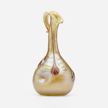 Appraisal: Loetz PH NOMEN VASE GRE Austria c hand-blown glass h