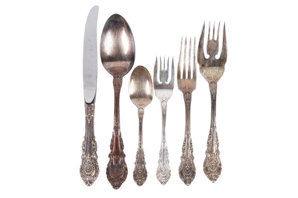 Appraisal: WALLACE STERLING FLATWARE SERVICESir Christopher pattern comprising dinner forks inches