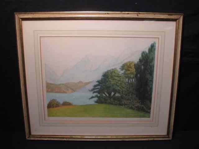 Appraisal: Watercolor landscape painting signed Simond Dus late th century French