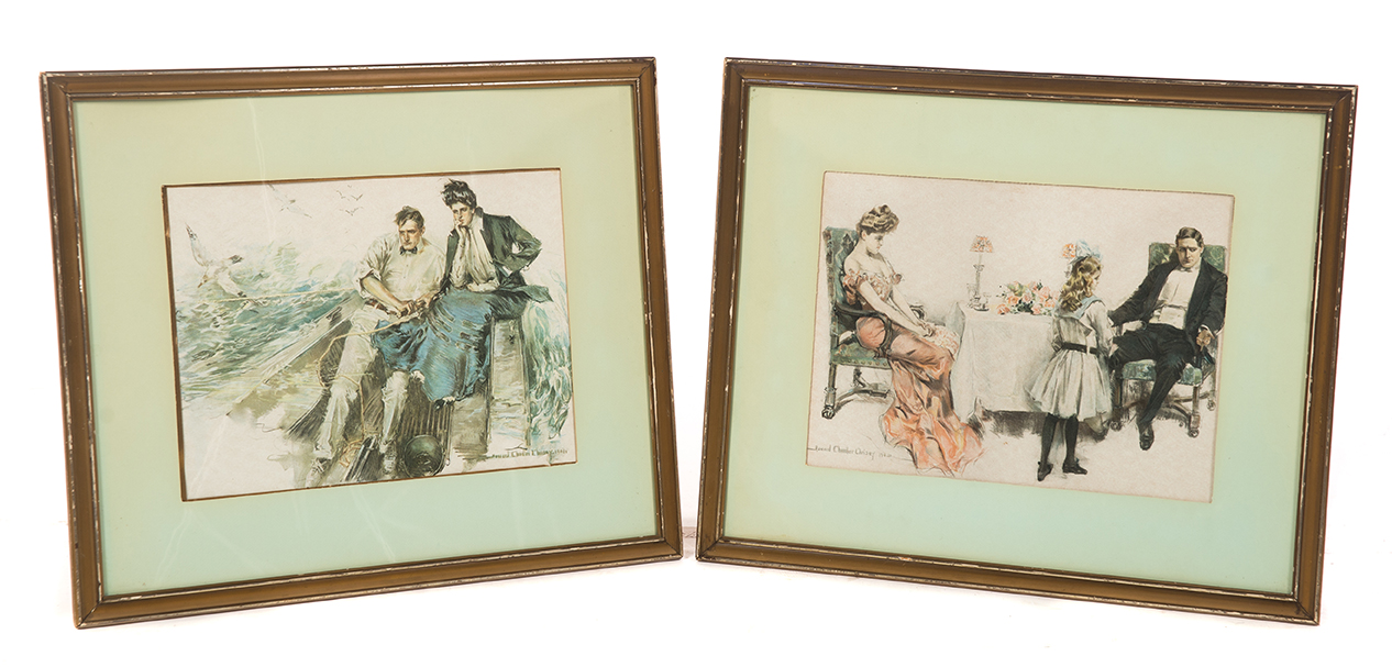 Appraisal: TWO HOWARD CHANDLER CHRISTY PRINTS American date and Man and