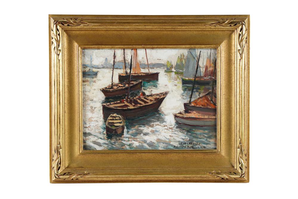 Appraisal: EDOUARD RICHARD CONCARNEAU oil on board signed and titled lower