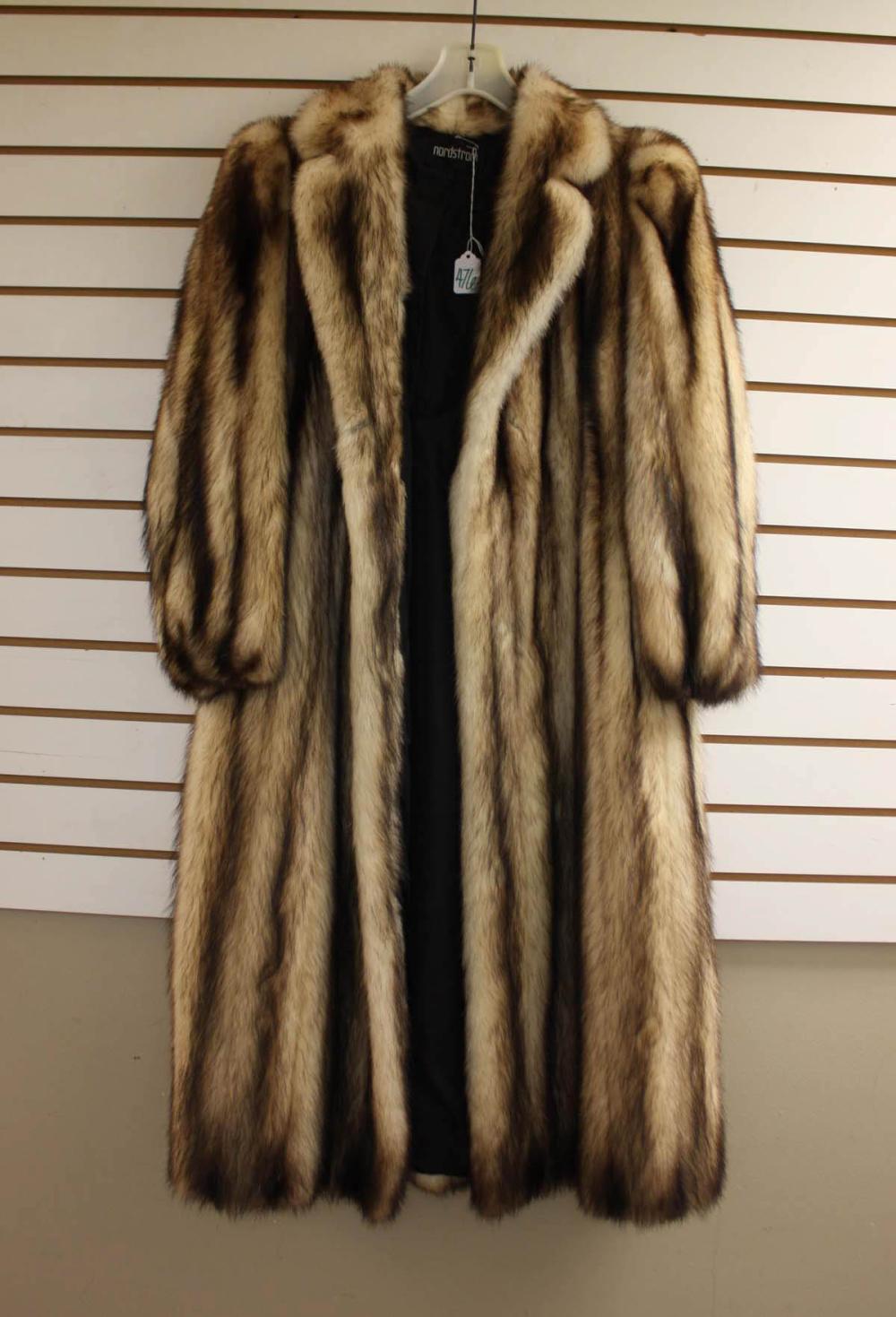 Appraisal: LADY'S FULL LENGTH FITCH FUR COAT with two hook and