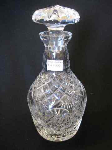 Appraisal: Cut Crystal Decanter star diamond ray design '' excllent