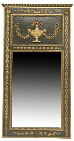 Appraisal: French Louis XVI style trumeau mirror th c parcel gilt