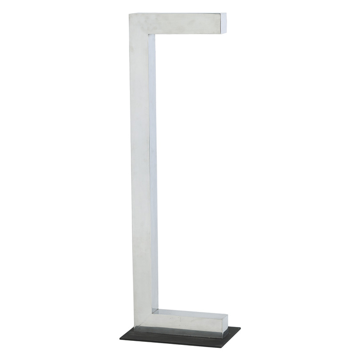 Appraisal: Pat Hoffman floor lamp c rectilinear form in polished aluminum