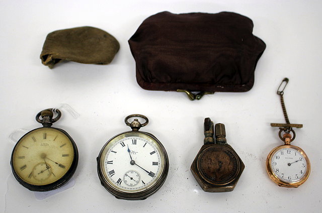 Appraisal: TWO WALTHAM SILVER CASED POCKET WATCHES a ladies gold plated