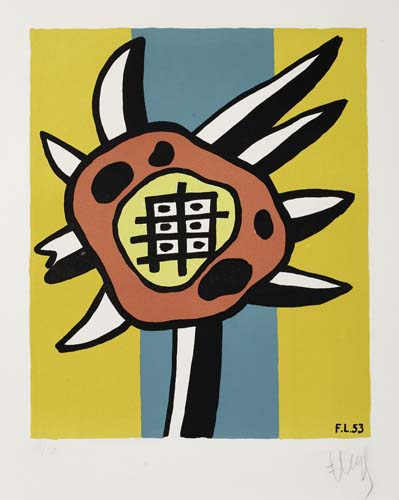 Appraisal: FERNAND L GER Le Tournesol Color lithograph x mm x