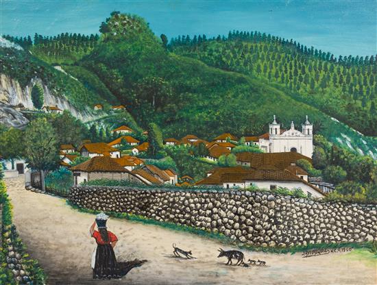 Appraisal: Sale Lot Jose Antonio Velasquez Honduran Hillside Village oil on