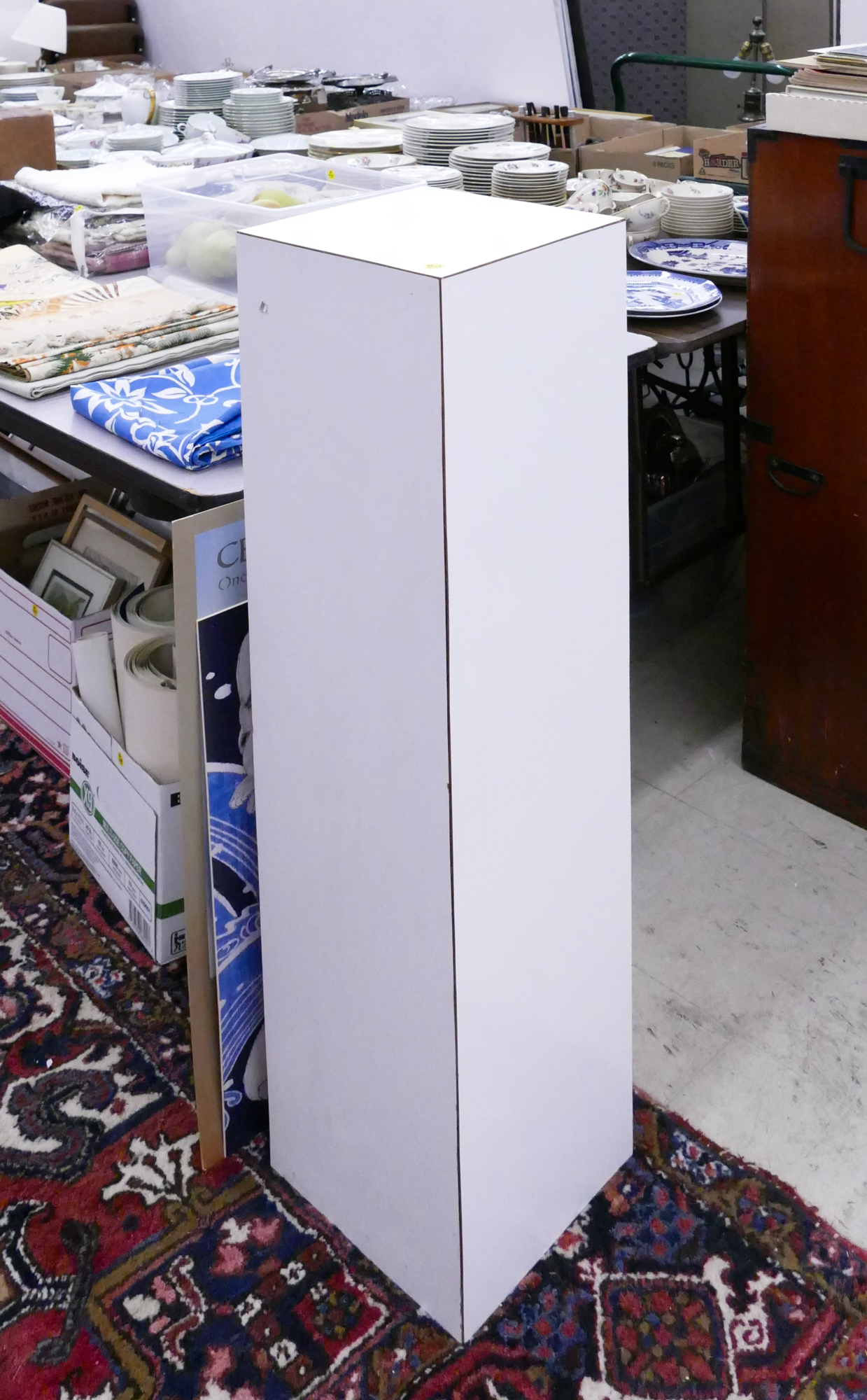 Appraisal: White Display Pedestal- x x ''