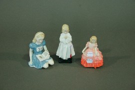 Appraisal: Three Royal Doulton figures of little girls Alice Bedtime Rose