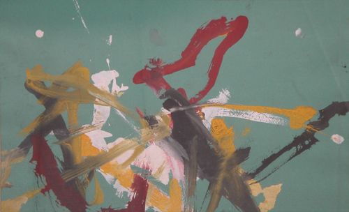 Appraisal: Untitled Action Art Gouache on paper Congo Attributed to the