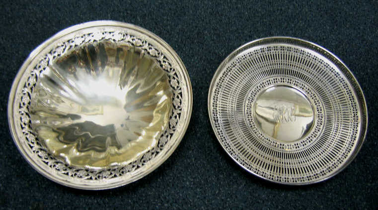 Appraisal: TWO AMERICAN STERLING SILVER DISHES Frank M Whiting serving bowl