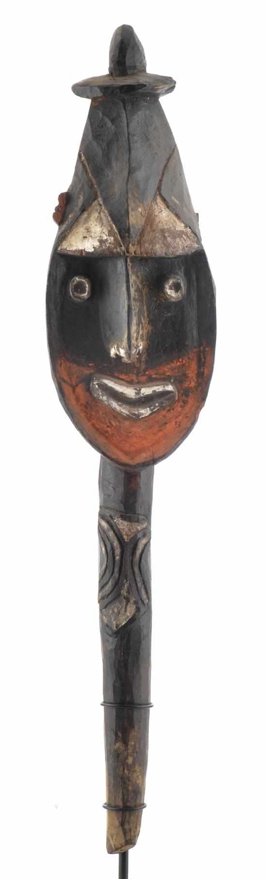 Appraisal: FINELY DETAILED KWOMA YINA FIGURE with strong orange pigment mid