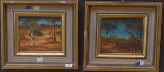 Appraisal: BILL BEAVAN PAIR OF WORKS THE GALE AND MALLEE LANDSCAPE