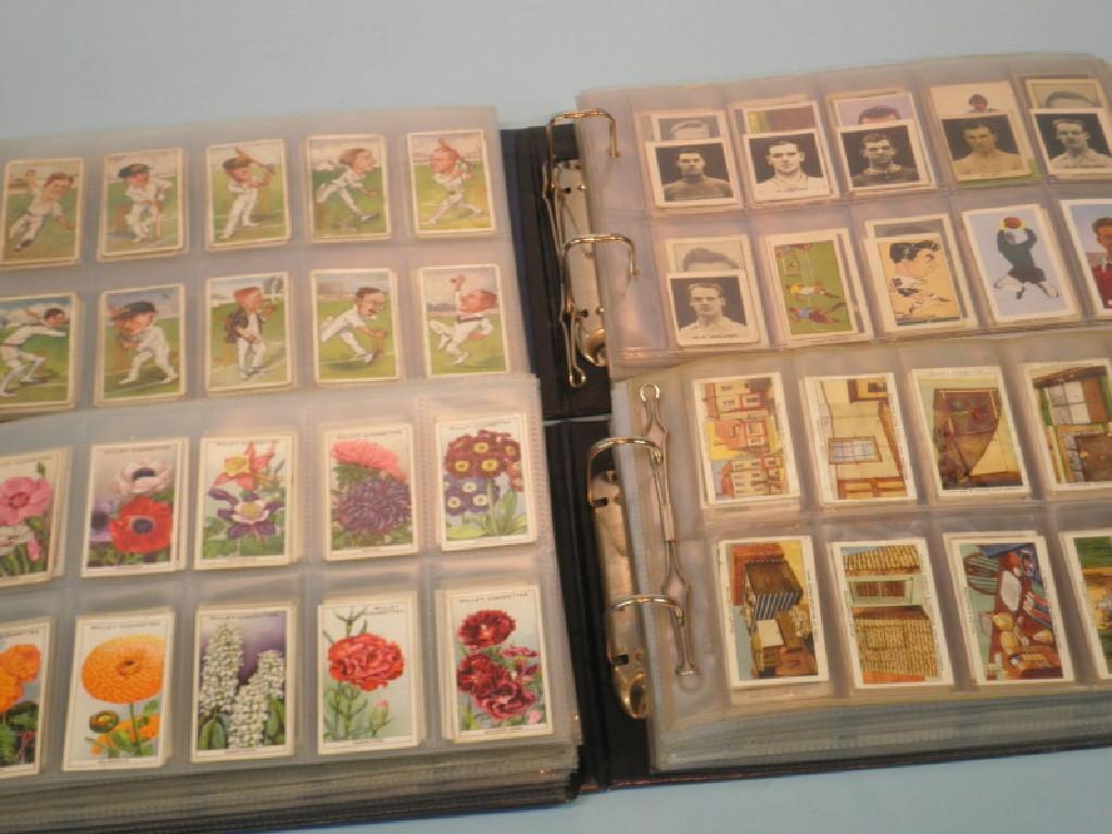 Appraisal: Four albums of cigarette cards to include cricket football and