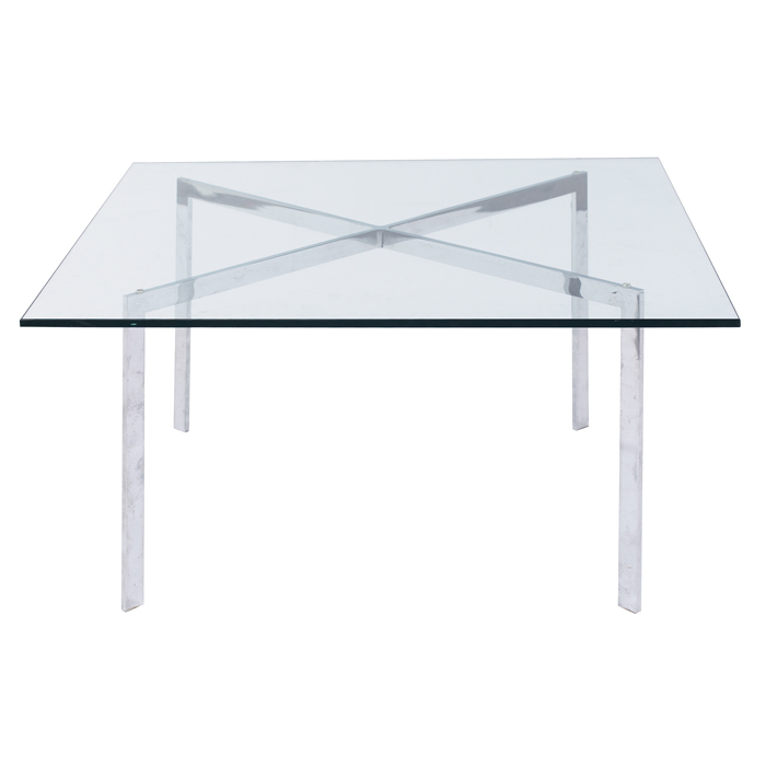 Appraisal: Style of Mies van der Rohe Barcelona coffee table maker