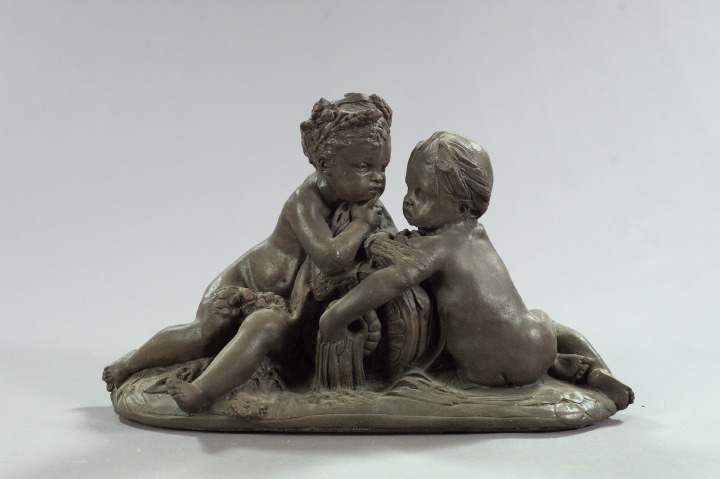 Appraisal: Napoleon III Bronzed and Weighted Plaster Group of Putti third