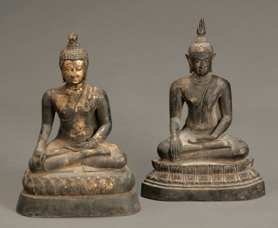 Appraisal: Two Thai Bronze Figures of the Buddha Sukhodaya or T