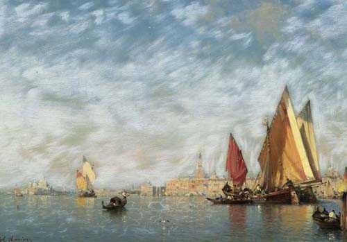 Appraisal: ROSIER AM D Meaux - Venice Sailing boats before Venice