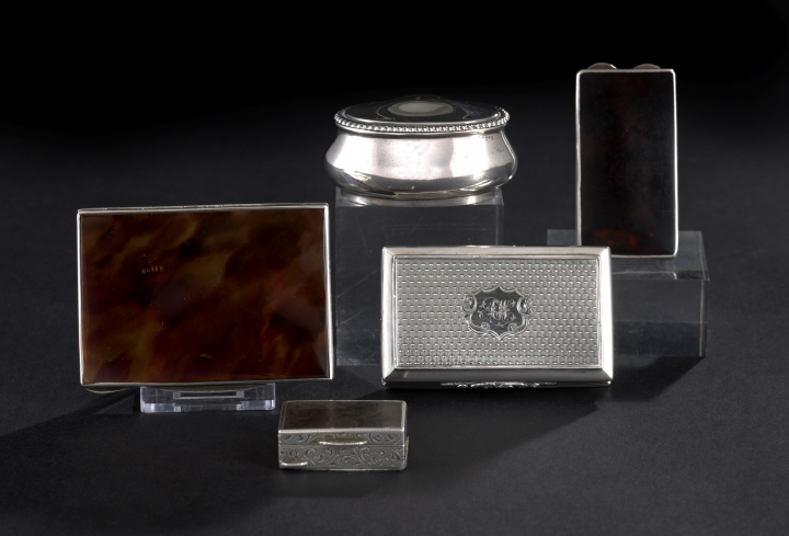 Appraisal: Austrian Second Standard Silver and Tortoiseshell Pill Box second quarter