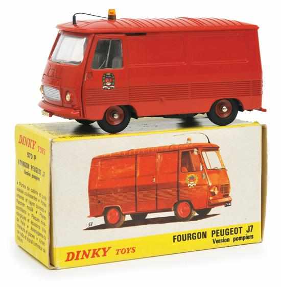 Appraisal: French Dinky P Peugeot J VSAB Fire Van red body