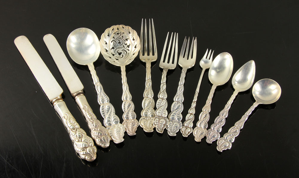 Appraisal: - Tiffany and Co Ailanthus-Atlantis Sterling Flatware Set Tiffany and